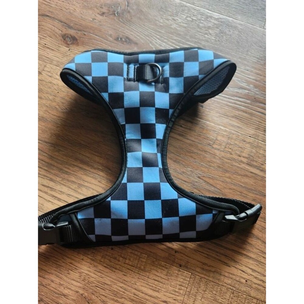 Top Paw Blue Checkered Adjustable Fashion Comfort Dog Harness NWOT